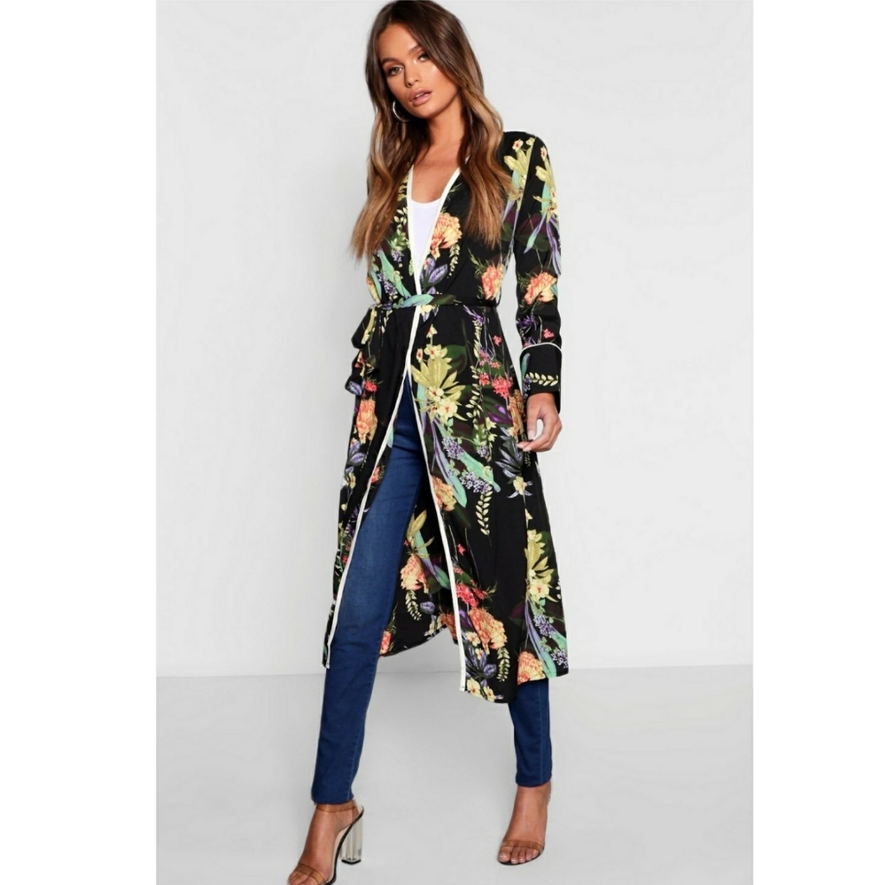 BOOHOO Belted Kimono - Picture 1 of 5